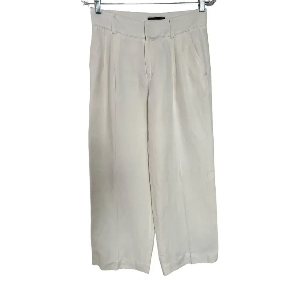 Banana Republic Wide Leg Cream Trouser